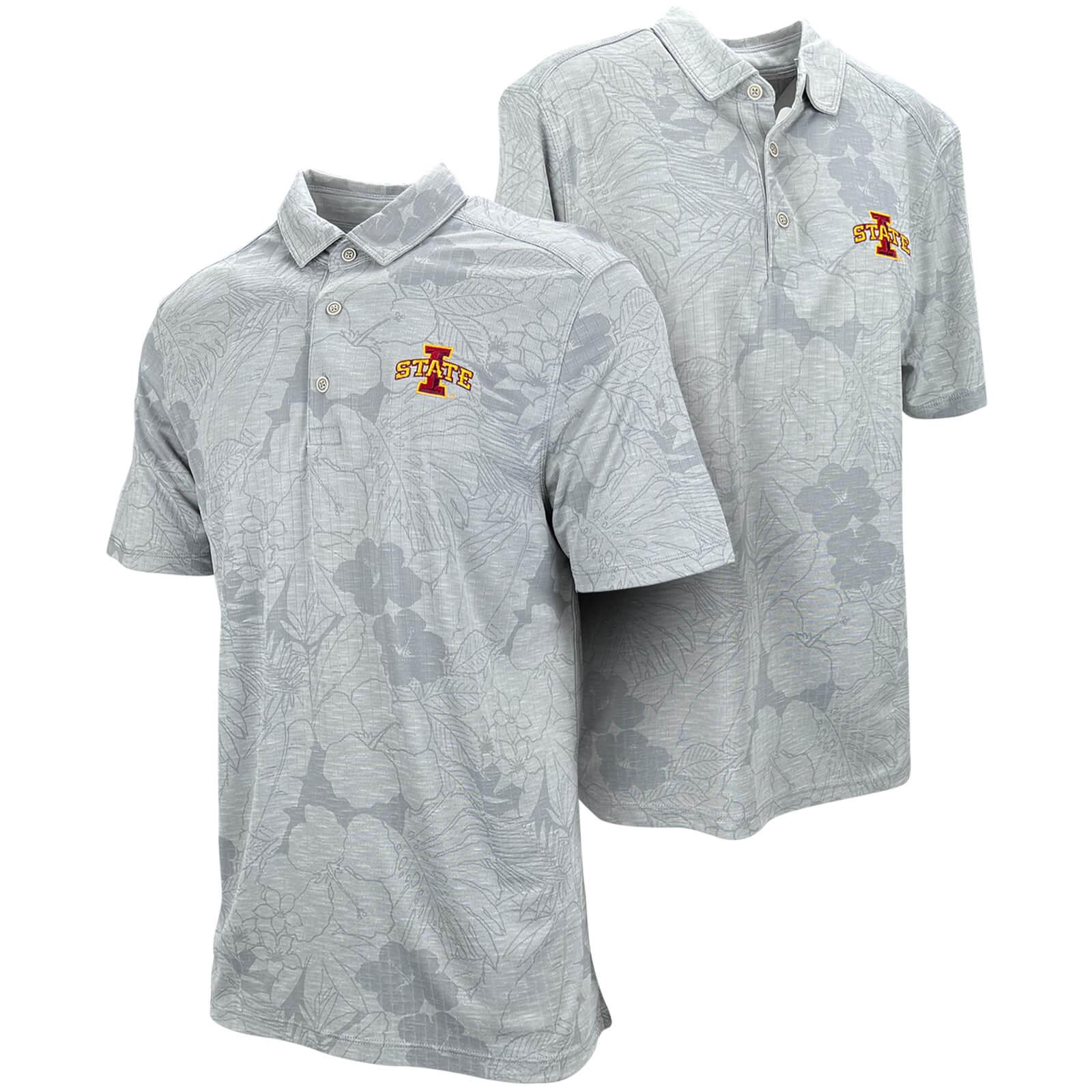 Tommy Bahama I-State Gray Short Sleeve Polo